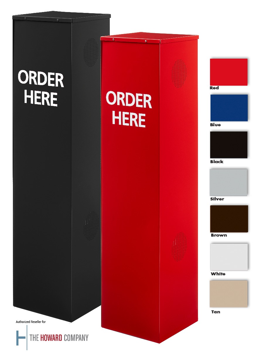 RF Black Speaker Post w/ Foundation Kit, Speaker, and Mic