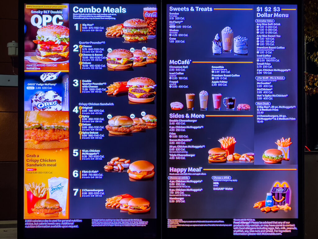 Digital Menu Board